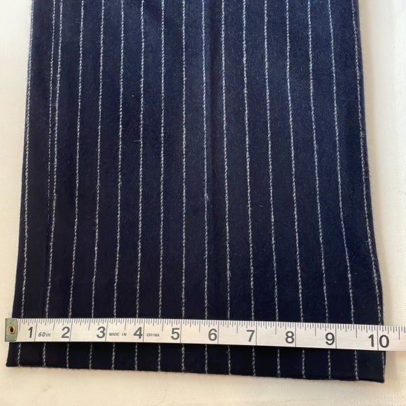 Max Mara Blue Wool Pinstripe Pants Size 2 - Picture 13 of 13